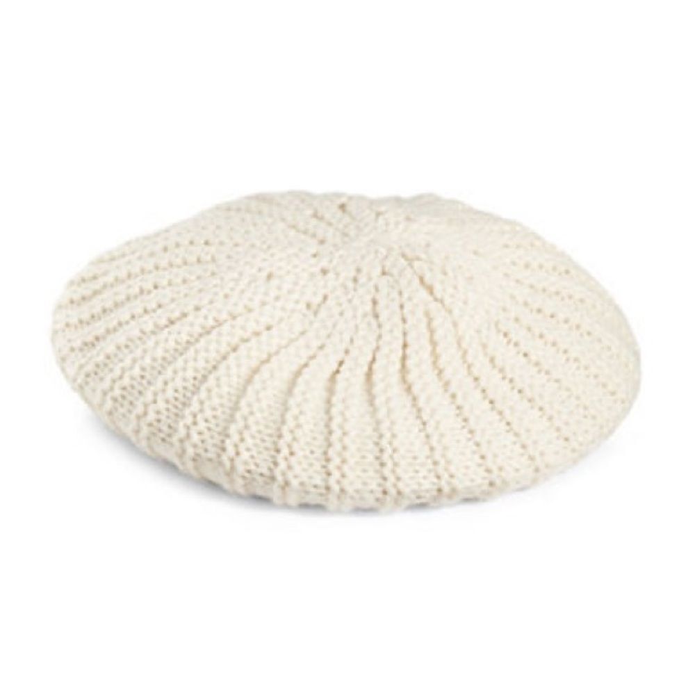 Lauren Ralph Lauren Chunky Garter Stitch Beret-NATURAL